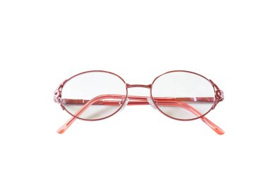 Beyaz arka planda modern moda göz giysisi veya gözlük.