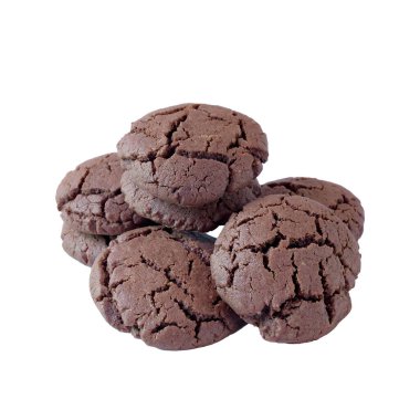 Chocolate Cookies home made on White Background
