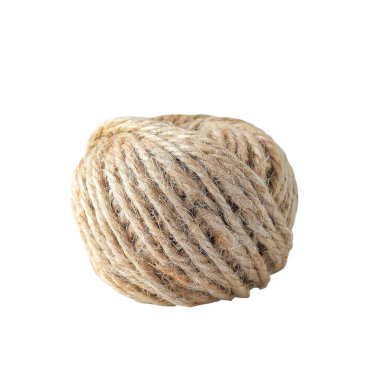 El işi, iplik kahverengi iplik. Kenevir ipi rulo halinde..