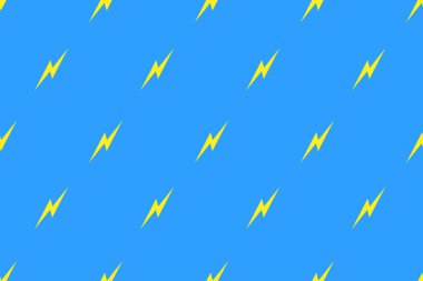 Mavi arkaplanda sarı şimşek ve pürüzsüz desen