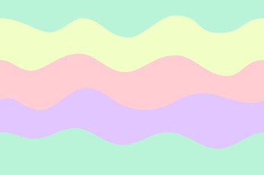 Eğri dalgalı pastel vektörel arka plan pürüzsüz desen, arka plan sarma web sayfası kartpostal kutlaması için güzel tatlı renk