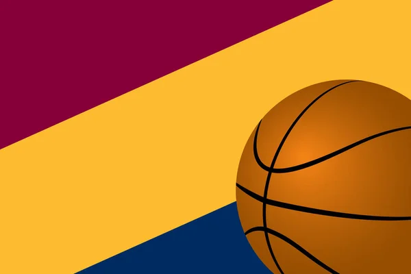 Баскетбол Фоне Цветной Тематики Профессиональной Баскетбольной Команды Вектор Красно Желтого — стоковый вектор