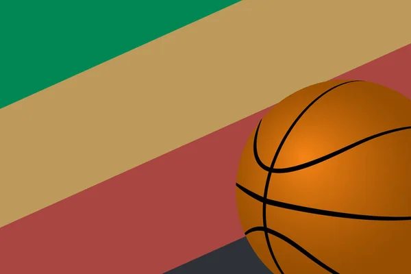 Баскетбол Фоне Цветной Тематики Профессиональной Баскетбольной Команды Вектор Зеленого Желтого — стоковый вектор