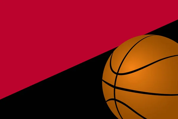 Basketball Color Theme Background Professional Basketball Team Vector Red Black — Stock Vector