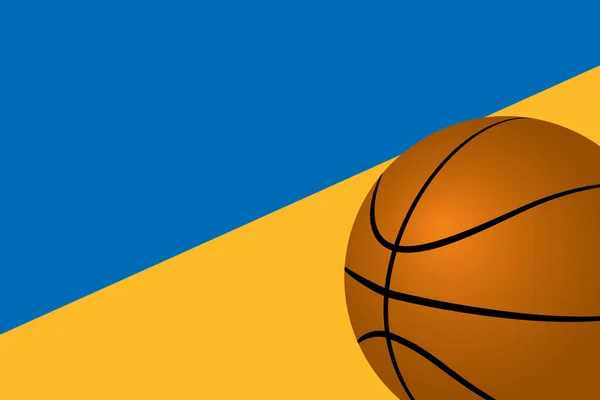 Баскетбол Фоне Цветной Тематики Профессиональной Баскетбольной Команды Вектор Синей Желтой — стоковый вектор