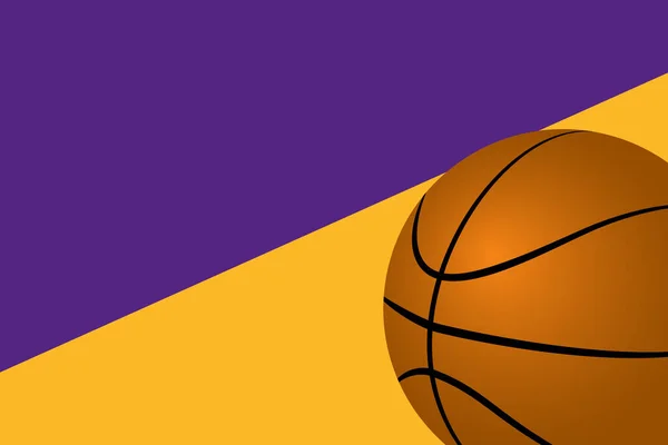 Баскетбол Фоне Цветной Тематики Профессиональной Баскетбольной Команды Вектор Фиолетовой Желтой — стоковый вектор