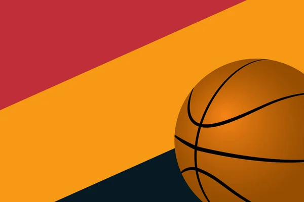 Баскетбол Фоне Цветной Тематики Профессиональной Баскетбольной Команды Вектор Красного Оранжевого — стоковый вектор