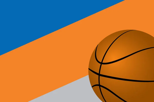 Basket Ball Avec Fond Thème Couleur Équipe Basket Professionnelle Vecteur — Image vectorielle