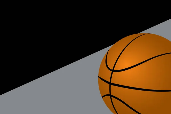 专业篮球队色彩主题背景的篮球 篮球队用黑灰相间的向量 — 图库矢量图片
