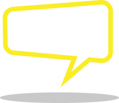 Set of speech bubbles yellow border on white background. vector design elements transparent background  for chat, text, conversation, talk, communicate, discuss, dialogue, message, banner