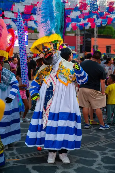 TLAYACAPAN, MORELOS, MEXICO - 3 Mart 2025: Chinelos karnavalı yönetiyor