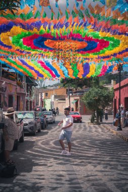 JALATLACO, OAXACA, MEXICO - 1 Kasım 2023: Oaxaca, Meksika 'daki ölü süslemelerin olduğu gün