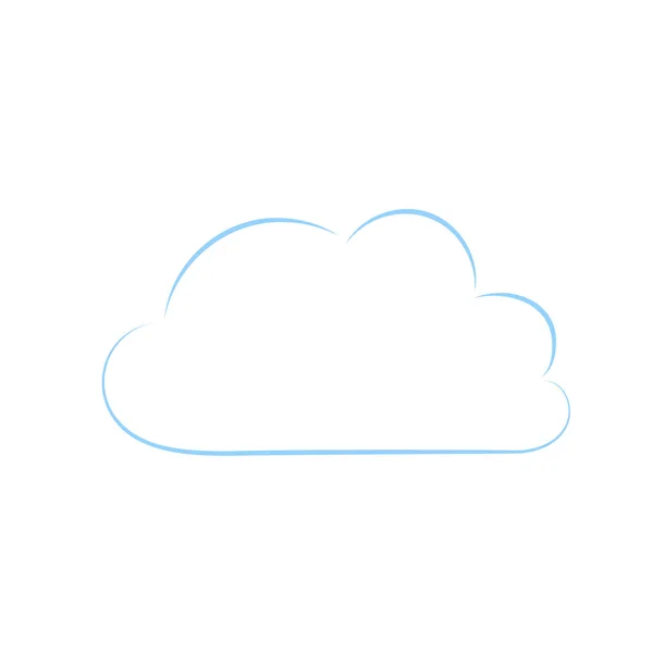 Nube Dibujos Animados Cielo Brillante Nube Burbujas Plantilla Nube — Vector de stock