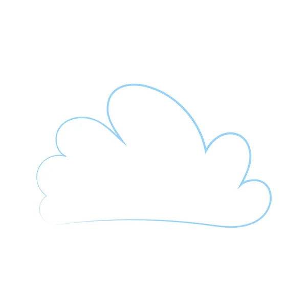 Kreslený Oblak Jasná Obloha Bublina Mrak Mrak Šablona — Stockový vektor