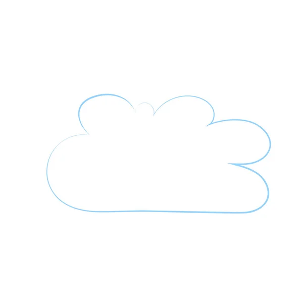 Nube Dibujos Animados Cielo Brillante Nube Burbujas Plantilla Nube — Vector de stock