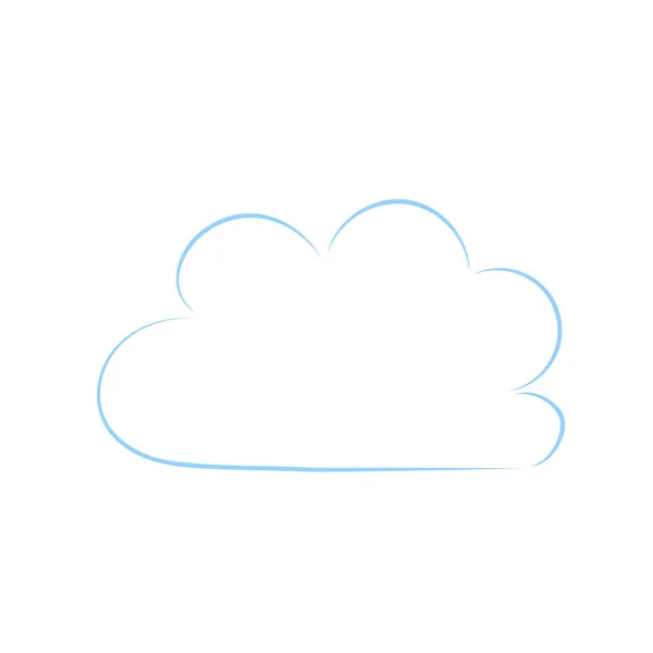卡通云 明亮的天空 气泡云 云模板 — 图库矢量图片
