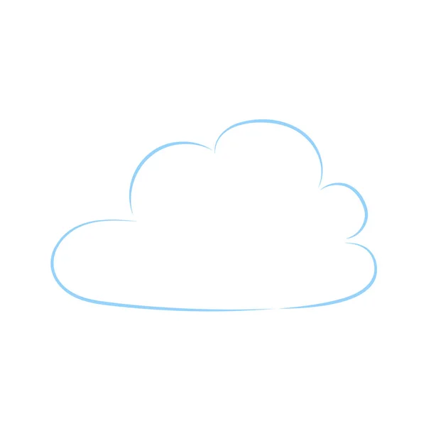 Nuvem Dos Desenhos Animados Céu Brilhante Nuvem Bolhas Modelo Nuvem — Vetor de Stock