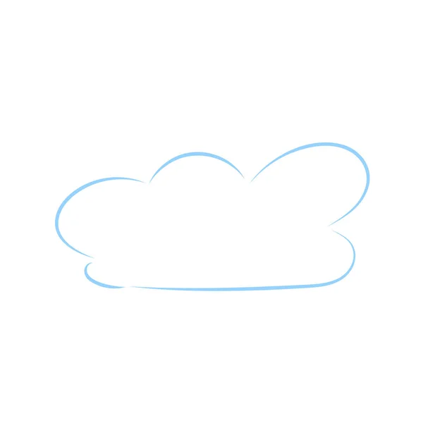 Nuvem Dos Desenhos Animados Céu Brilhante Nuvem Bolhas Modelo Nuvem —  Vetores de Stock