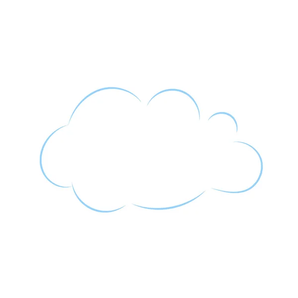 Nube Del Fumetto Cielo Luminoso Nube Bolla Modello Nube — Vettoriale Stock