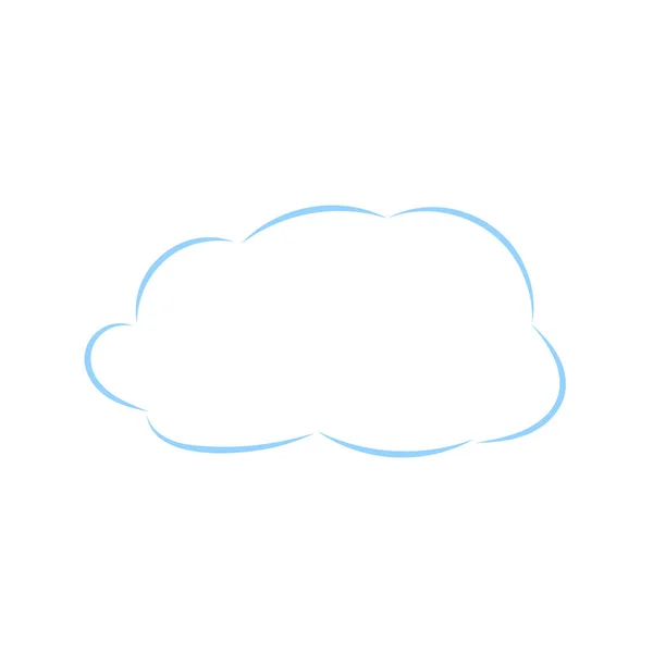卡通云 明亮的天空 气泡云 云模板 — 图库矢量图片