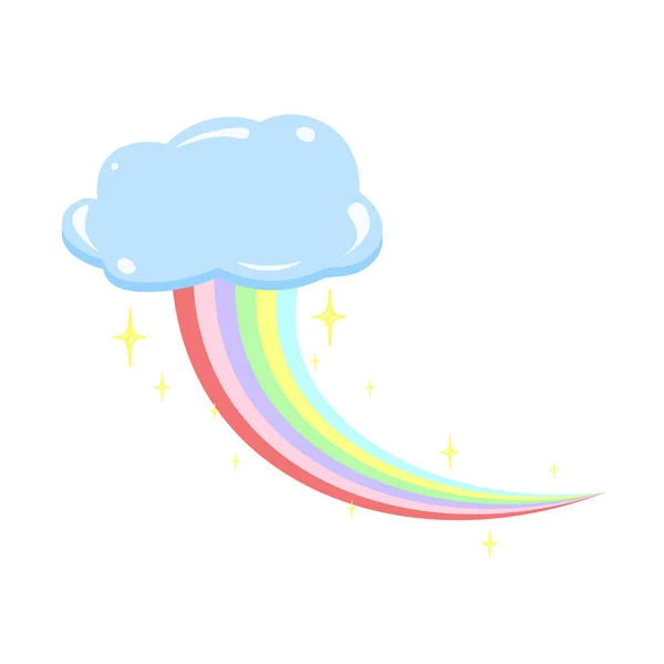 Ljus Himmel Och Fylld Med Färgglada Regnbågar — Stock vektor