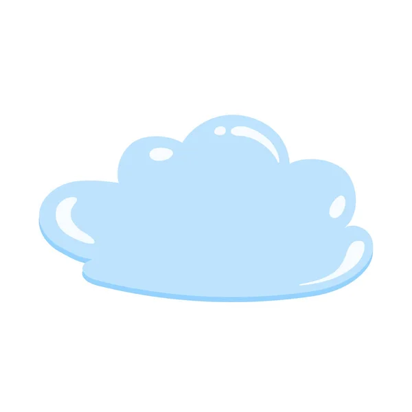 Nuvem Dos Desenhos Animados Céu Brilhante Nuvem Bolhas Modelo Nuvem — Vetor de Stock