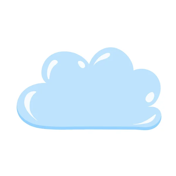 Rajzfilm Felhő Fényes Buborék Felhő Felhő Sablon — Stock Vector