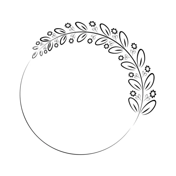 Branches Full Leaves Hand Drawn Various Patterns Suitable Decorating Wedding — Stock Vector