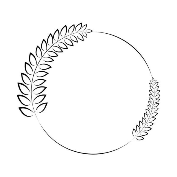 Branches Pleines Feuilles Dessinées Main Différents Modèles Convient Pour Décoration — Image vectorielle