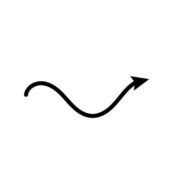 ok dairesi aşağı siyah el çizilmiş simge illüstrasyon vektörü