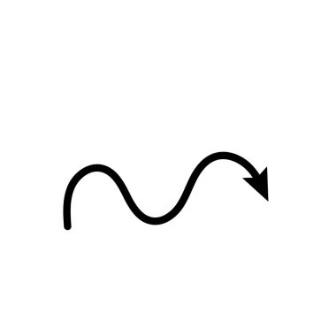 ok dairesi aşağı siyah el çizilmiş simge illüstrasyon vektörü