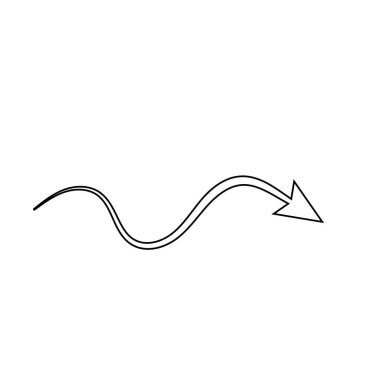 ok dairesi aşağı siyah el çizilmiş simge illüstrasyon vektörü