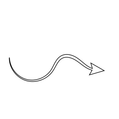 ok dairesi aşağı siyah el çizilmiş simge illüstrasyon vektörü