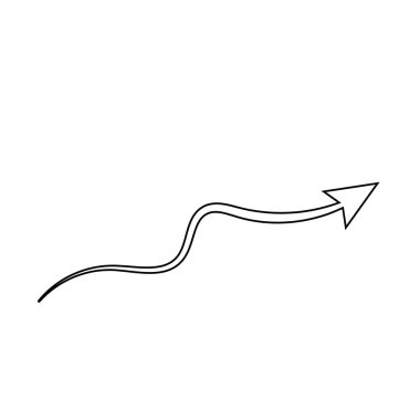 ok dairesi aşağı siyah el çizilmiş simge illüstrasyon vektörü