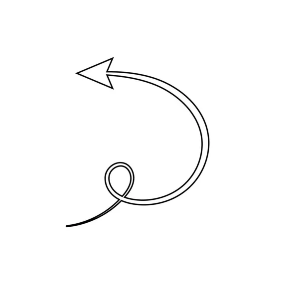 Šipka Kruh Dolů Černá Ručně Kreslené Ikony Ilustrační Vektor — Stockový vektor
