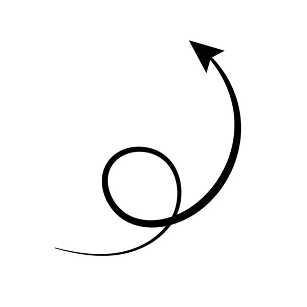 Pfeil Kreis Nach Oben Nach Unten Schwarze Hand Gezeichnet Symbol — Stockvektor