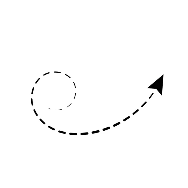 Βέλος Κύκλο Προς Κάτω Μαύρο Χέρι Ζωγραφισμένο Διάνυσμα Εικονίδιο — Διανυσματικό Αρχείο
