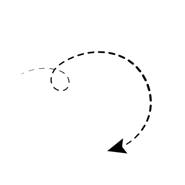 箭头圆下黑色手绘图标图解向量 — 图库矢量图片