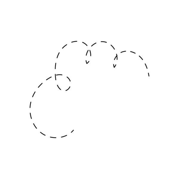 Handritade Linjer Linje Klotter Kurva Spiral Linje — Stock vektor