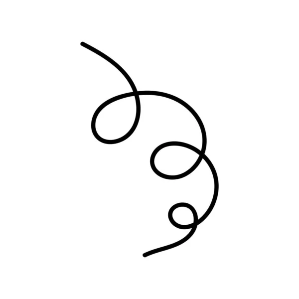 Líneas Dibujadas Mano Línea Doodle Curva Línea Espiral — Vector de stock