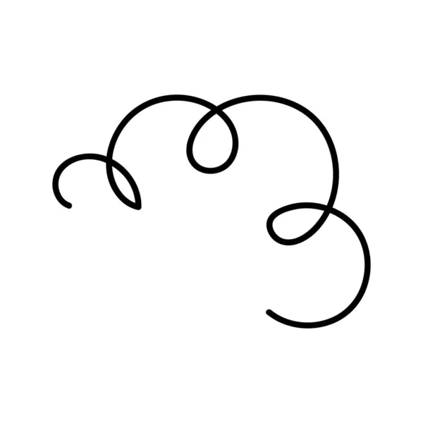 Linhas Desenhadas Mão Doodle Linha Curva Linha Espiral —  Vetores de Stock