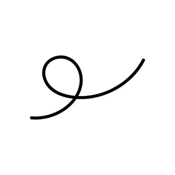 Líneas Dibujadas Mano Línea Doodle Curva Línea Espiral — Vector de stock
