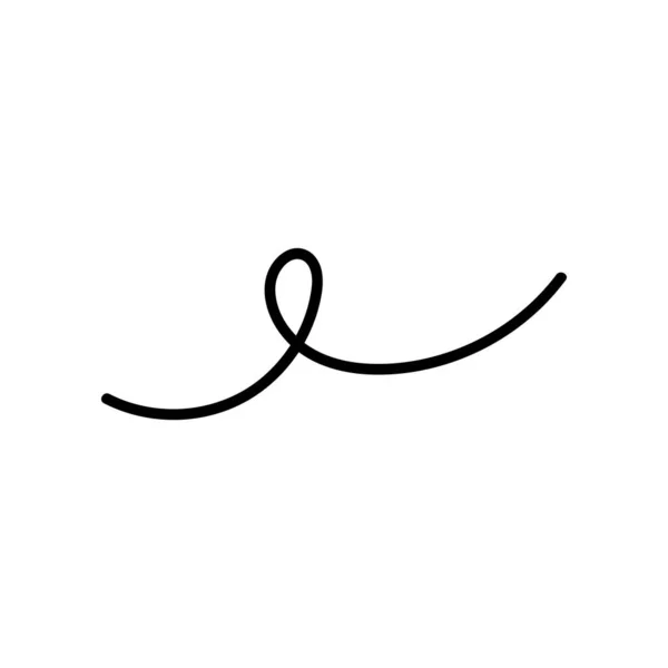 Linhas Desenhadas Mão Doodle Linha Curva Linha Espiral — Vetor de Stock