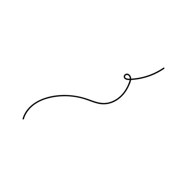 Handgezeichnete Linien Linienkritzel Kurve Spirallinie — Stockvektor