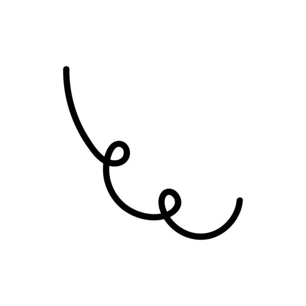 Lignes Dessinées Main Ligne Doodle Courbe Ligne Spirale — Image vectorielle