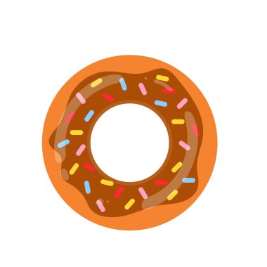 Inflatable ring. Swimming pool circle toys. Donut, beach life buoy