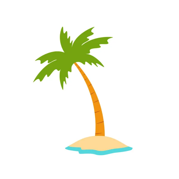 Beach Coconut Tree Seaside Palm Tree Coconut Tree Island Palm — Διανυσματικό Αρχείο