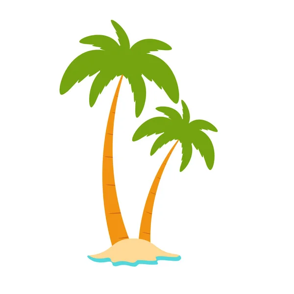 Strand Kokospalme Palme Meer Kokospalme Oder Inselpalme — Stockvektor