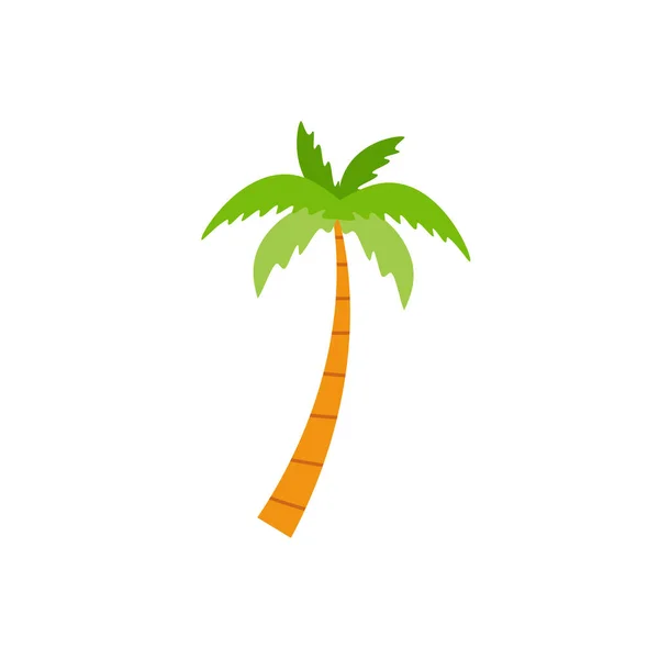 Plážový Kokosový Strom Přímořská Palma Kokosový Strom Nebo Ostrovní Palma — Stockový vektor