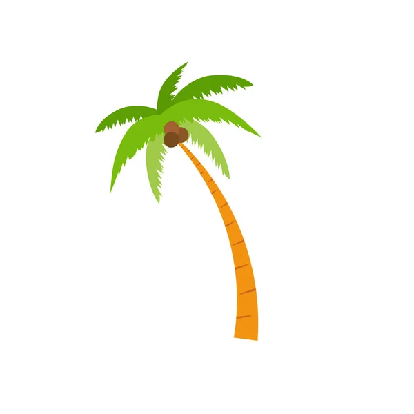 Strand Kokosboom Zee Palmboom Kokosboom Eiland Palmboom — Stockvector